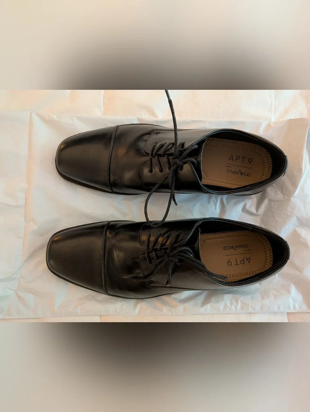 Men's Apt. 9 Black Cap-Toe Lace-Up Oxfords Size 12